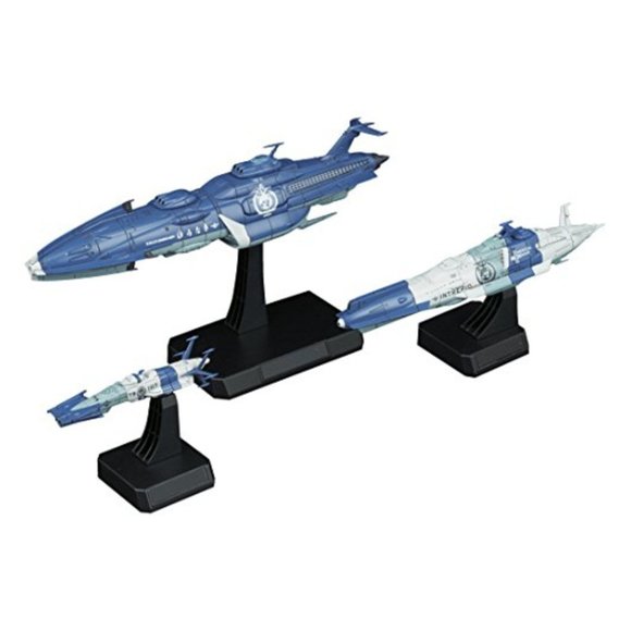 BANDAI Star Blazers 2202 UNCF Yunagi Combined Cosmo Fleet 1:1000 Scale Models - Picture 11 of 11